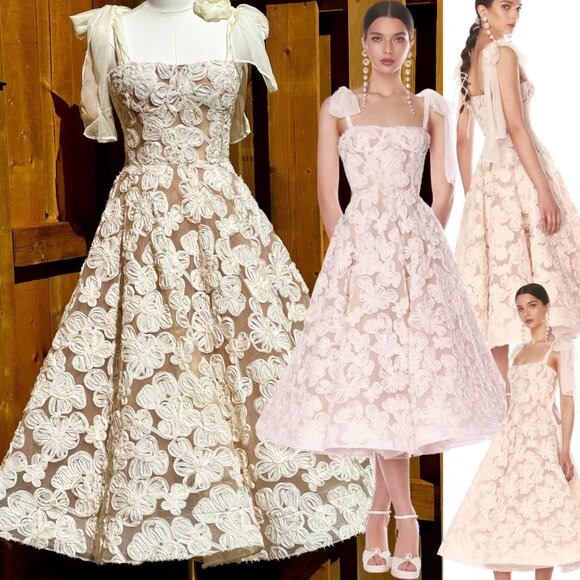 Bronx and Banco Dresses & Skirts - 🆕 BRONX & BANCO 🧿 NWOT Sabrina White Bridal Midi Dress, Sz L / US 8